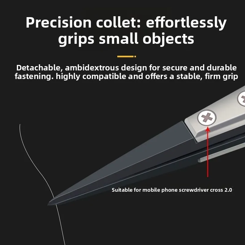 ESD-Safe Precision Tweezers, Anti-Static Tips with Heavy-Duty Metal for Electronics & Jewelry Repairtool