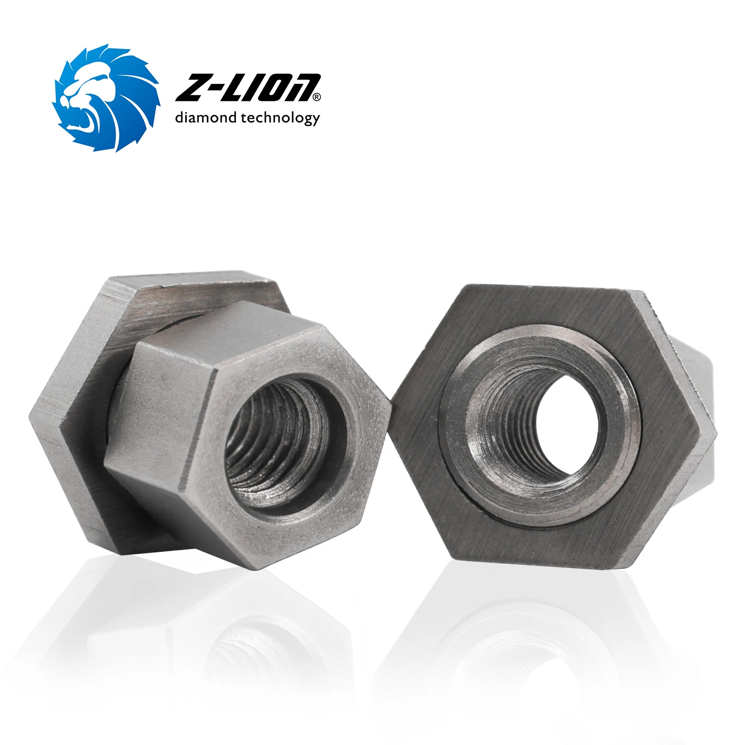 Z-LION 2pcs Stainless Steel Adapter  Cup Nut Hole 22.23 to M14 Or 5/8