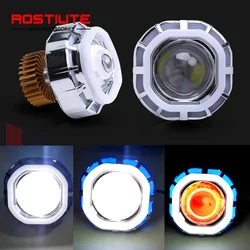 Additional Motorcycle Led Lights with Angel Eyes Driving Fog Lights Auxiliary Spotlights Moto Led Lights for Motorbike Scooter