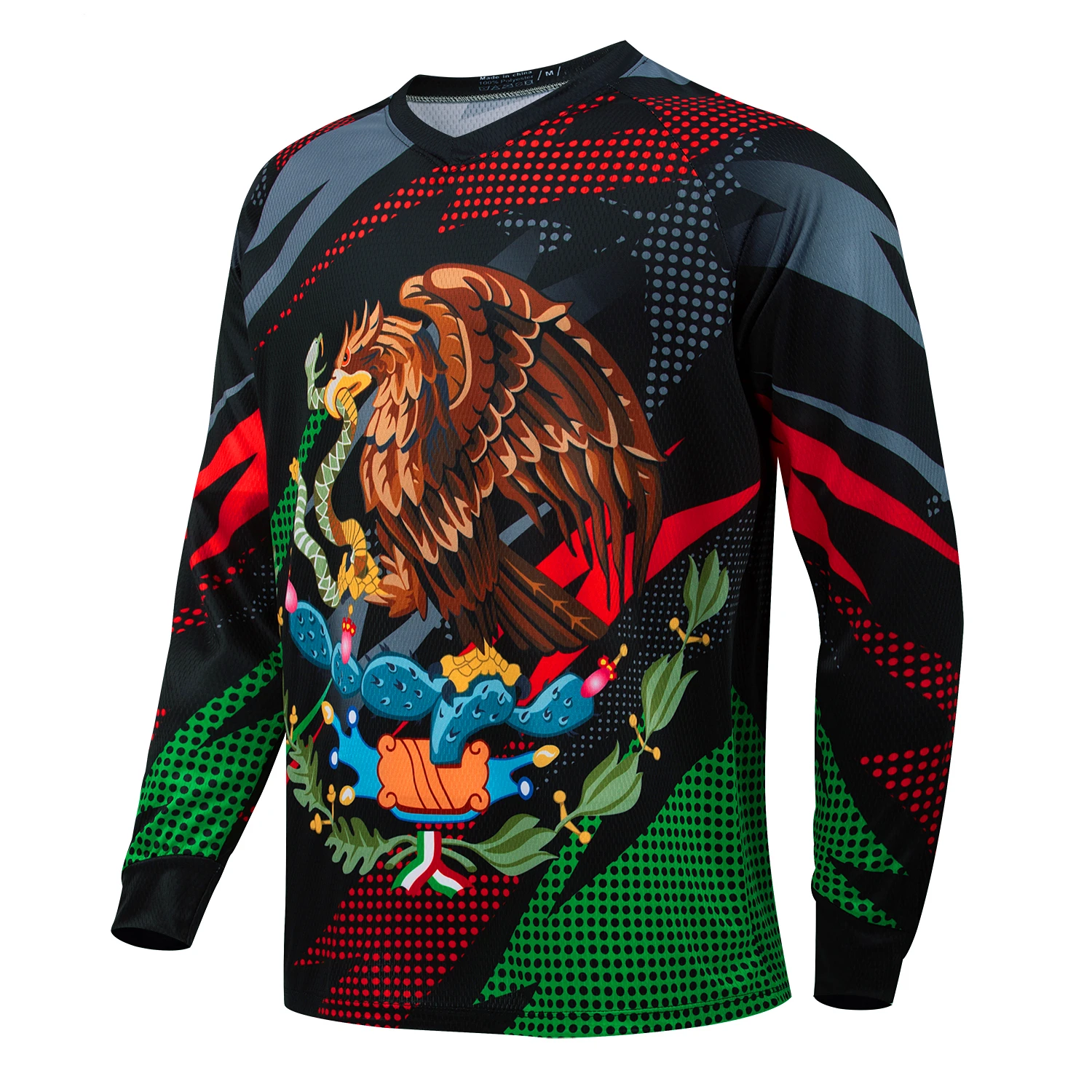 2025 المكسيك الإنحدار جيرسي الرجال في الهواء الطلق موتوكروس قميص دراجة هوائية جبلية طويلة الأكمام ركوب على الطرق الوعرة دراجة نارية سريعة الجافة جيرسي #1