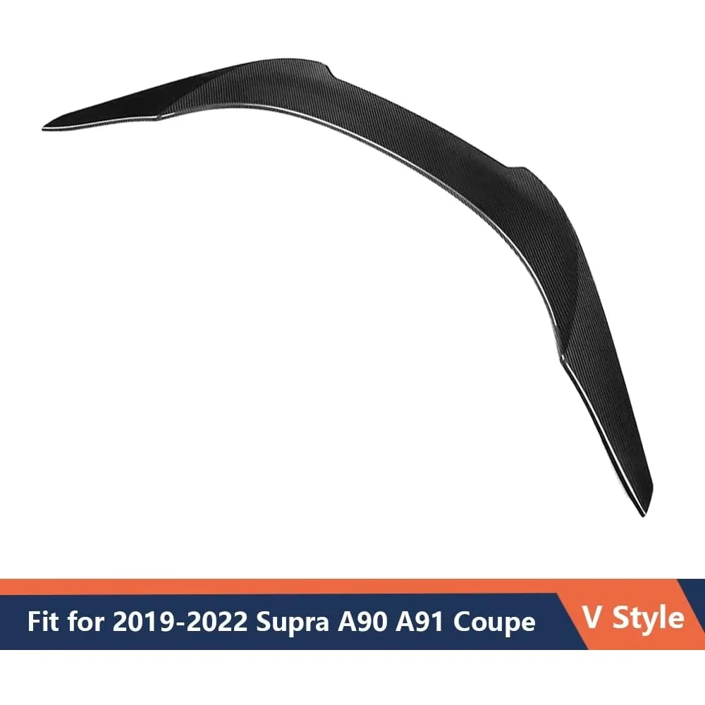 Carbon Fiber Rear Spoiler for 2019+ Supra A90 A91 GR Coupe - Gloss Black Trunk Spoiler Wing