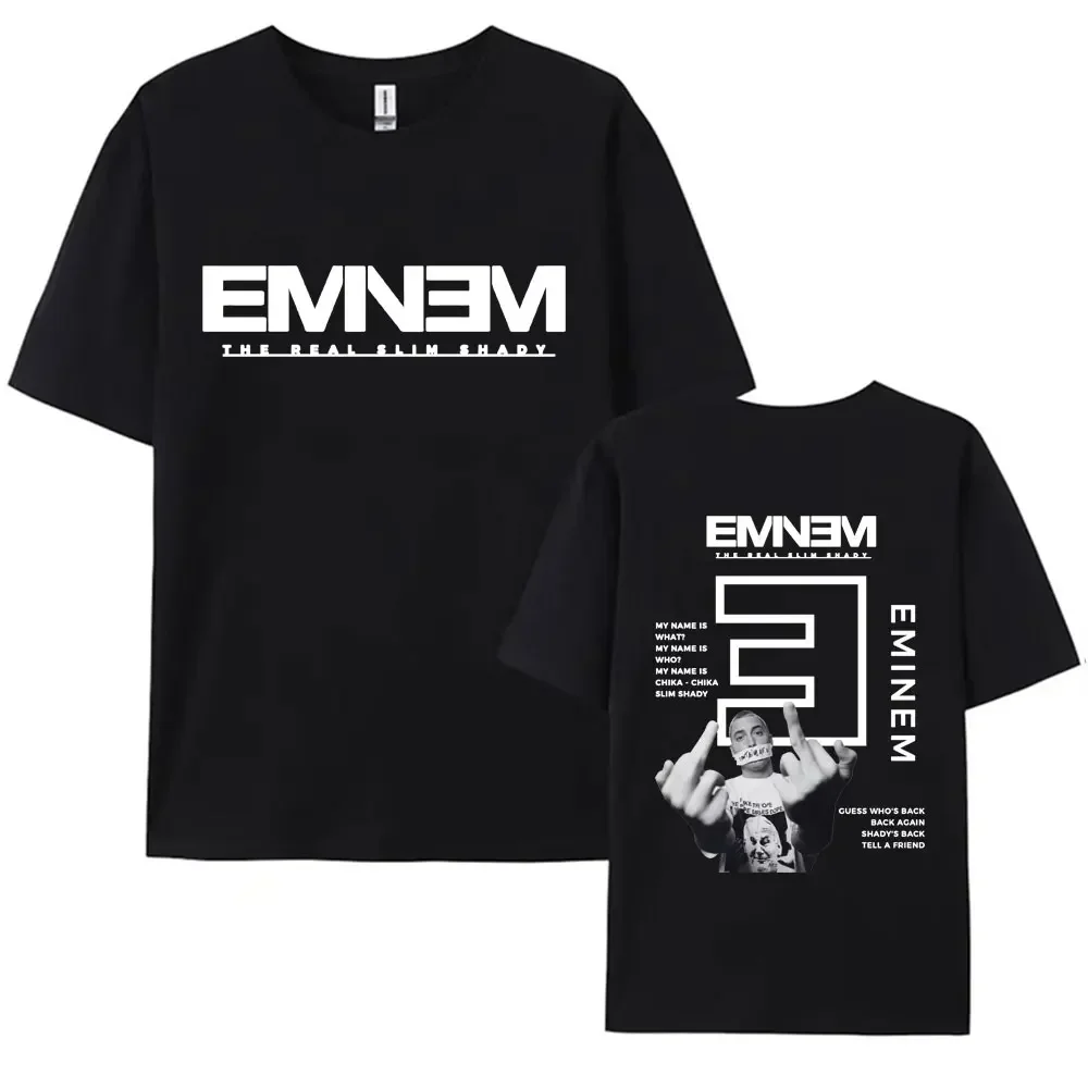 

Rapper Eminem New Album Graphic Print T-shirts Men Women's Hip Hop Trend Short Sleeve TShirt Summer Cotton T Shirt for Fans Gift