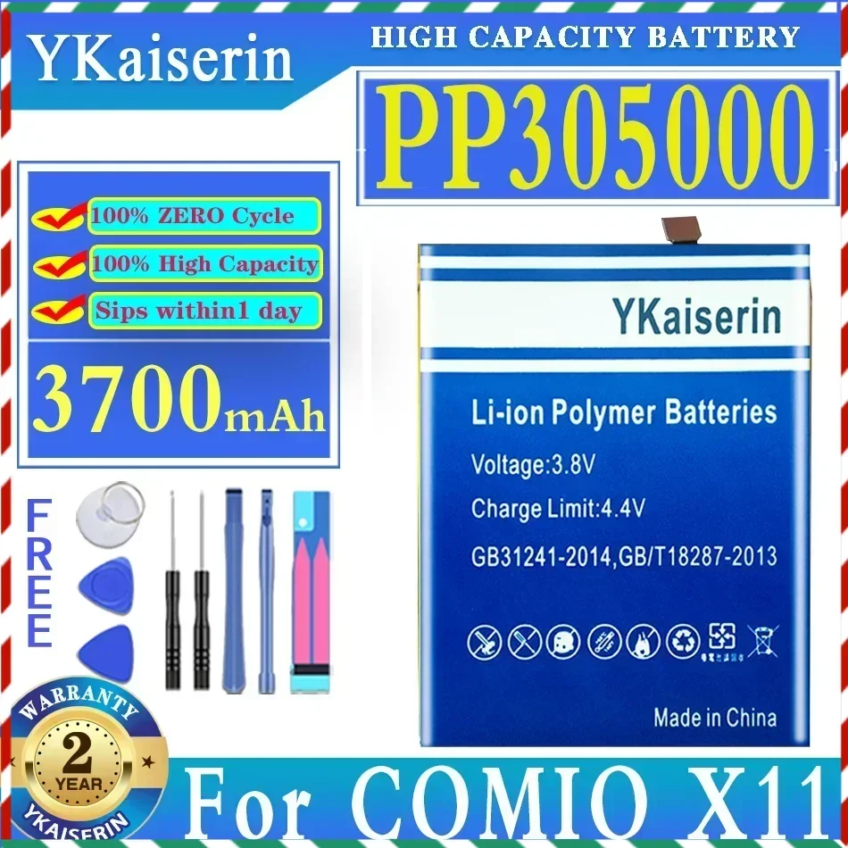 

YKaiserin 3700mAh Replacement Battery PP305000 For COMIO X11 Batteries