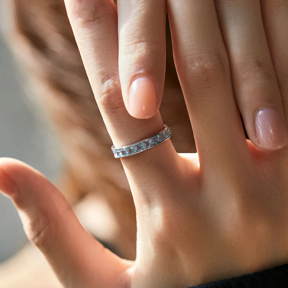 Apexelle Brand Trendy Jewelry 925 Sterling Silver Rings Luxury Square Zirconia Finger Ring For Women Fine Jewelry