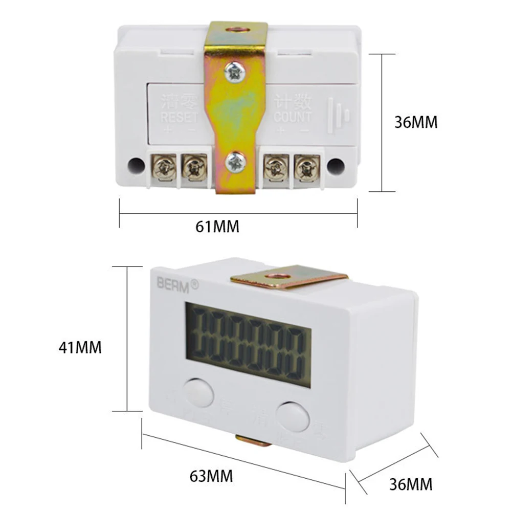 BEM5C Magnetic Induction Counter High Definition Screen 5 Digit Counter Battery Powered Shutdown Memory Function