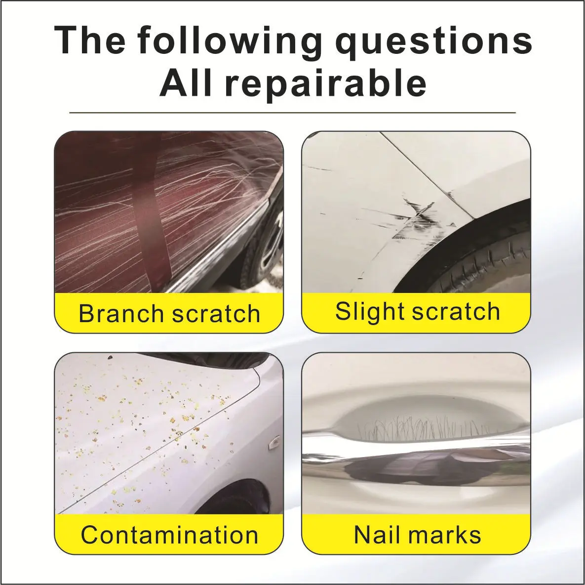 Car Scratch Remover Car Polishing Paste With Sponge Car Body Paint Care Remove Scratch Repair Broken Paint Smooth Car Body