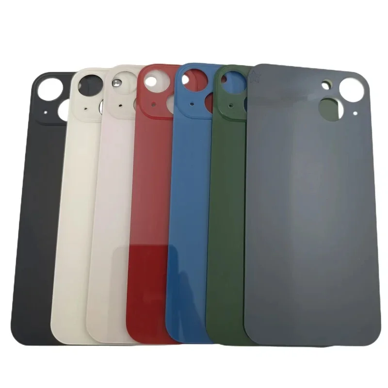 Big Hole Back Glass For iPhone 13 13Mini Back Side Cover For 13 Mini Rear Door Housing Backcover Replacement Part