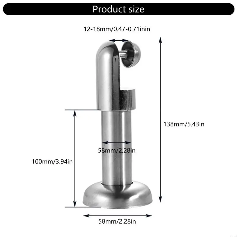 U4LA 2Pcs Toilet Partition Foot Hardware Restroom Partition Fittings