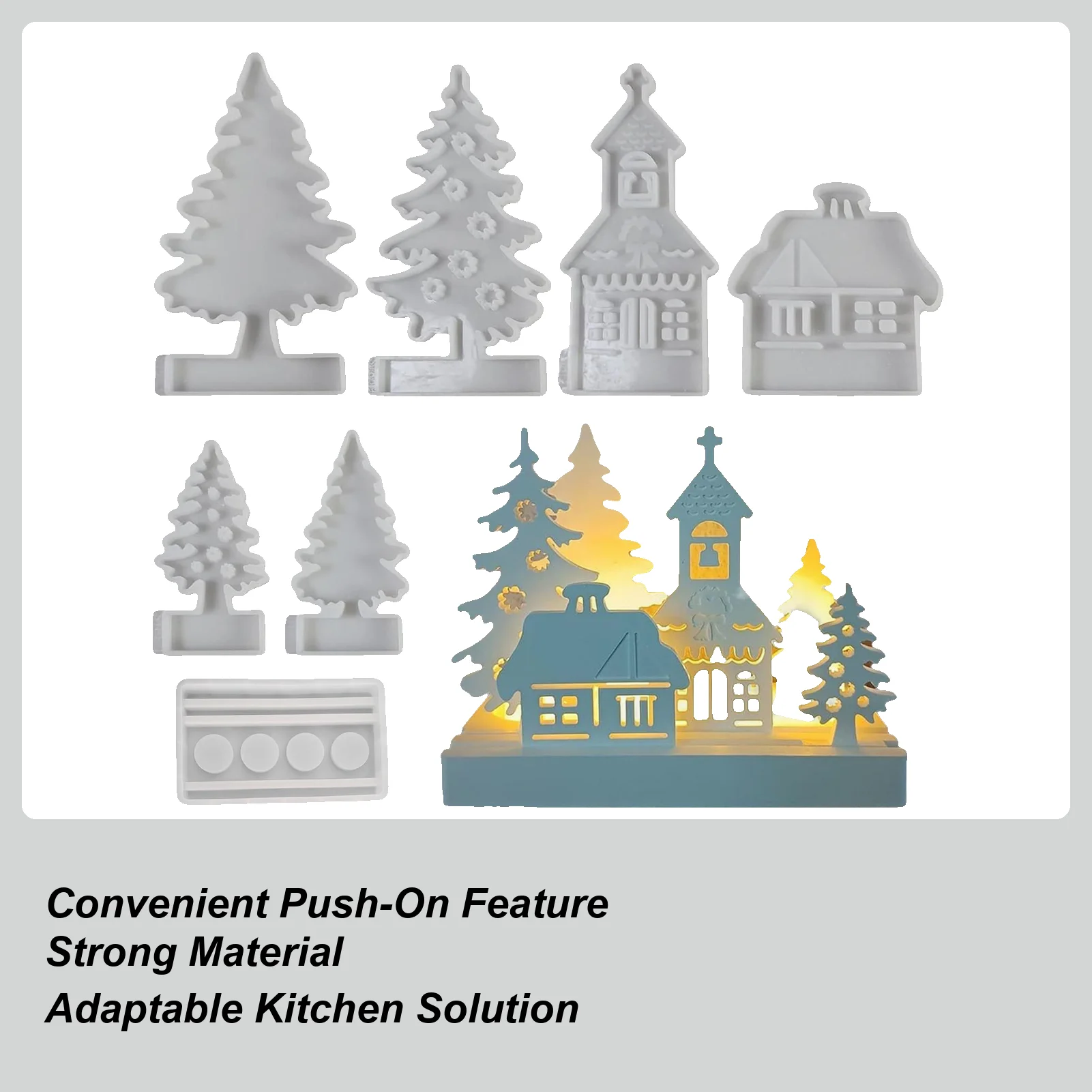 

Рождественские формы из смолы, силиконовые формы для рождественской елки, дома, мыла, силиконовые формы для рукоделия, легкосъемные формы для штукатурки, эпоксидной смолы