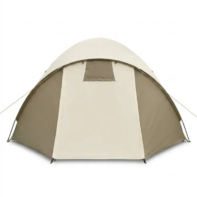 QIQIKA 4 Season Double Layer Hiking Tent Ultra Light Indian Style 2000mm Waterproof Four Corner Camping Shelter with Trachea