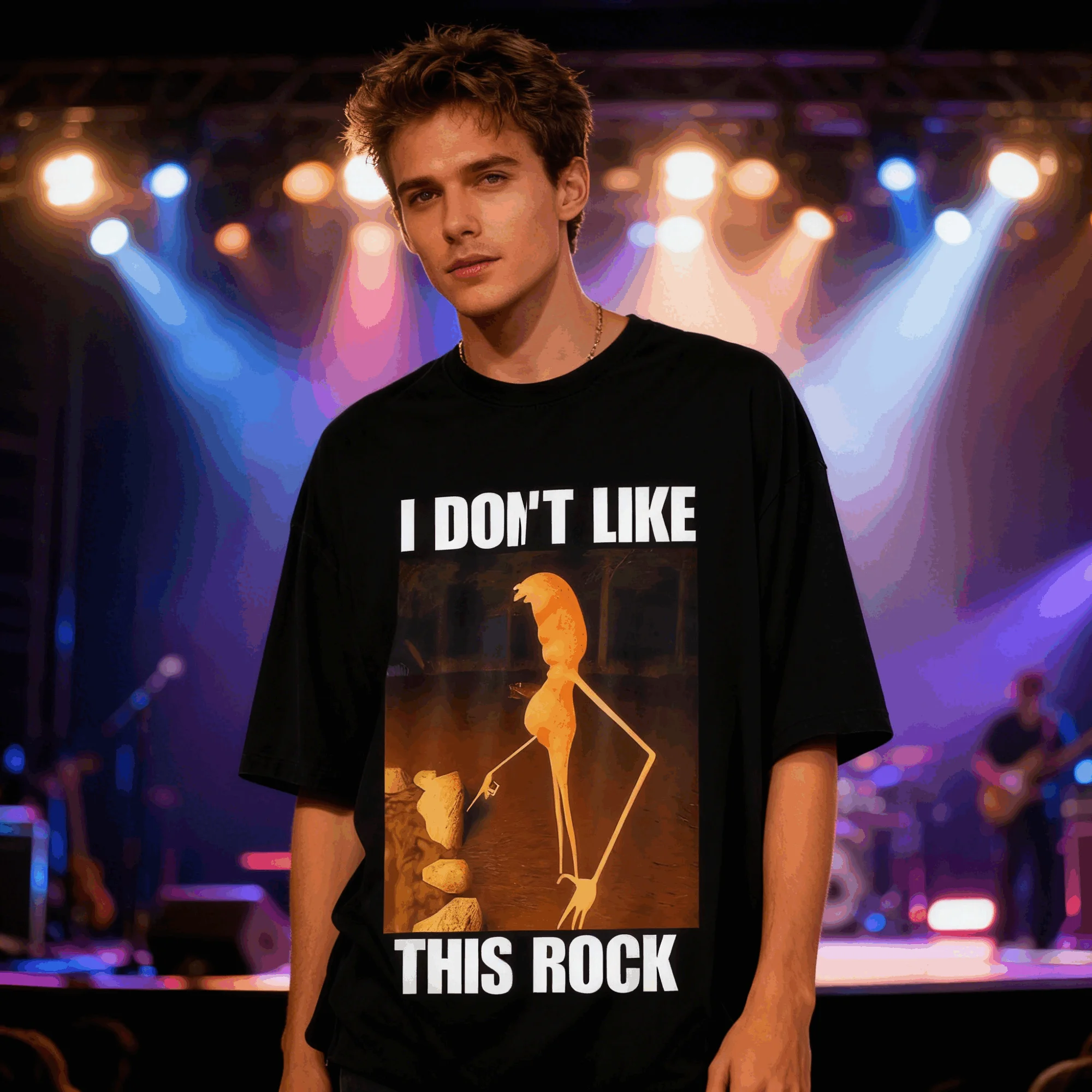 أنا لا أحب هذا روك تي شيرت مضحك ماركوس دودة ميمي تي شيرت الرجال النساء موضة شارع العليا عالية الجودة تي شيرتات قطن #1