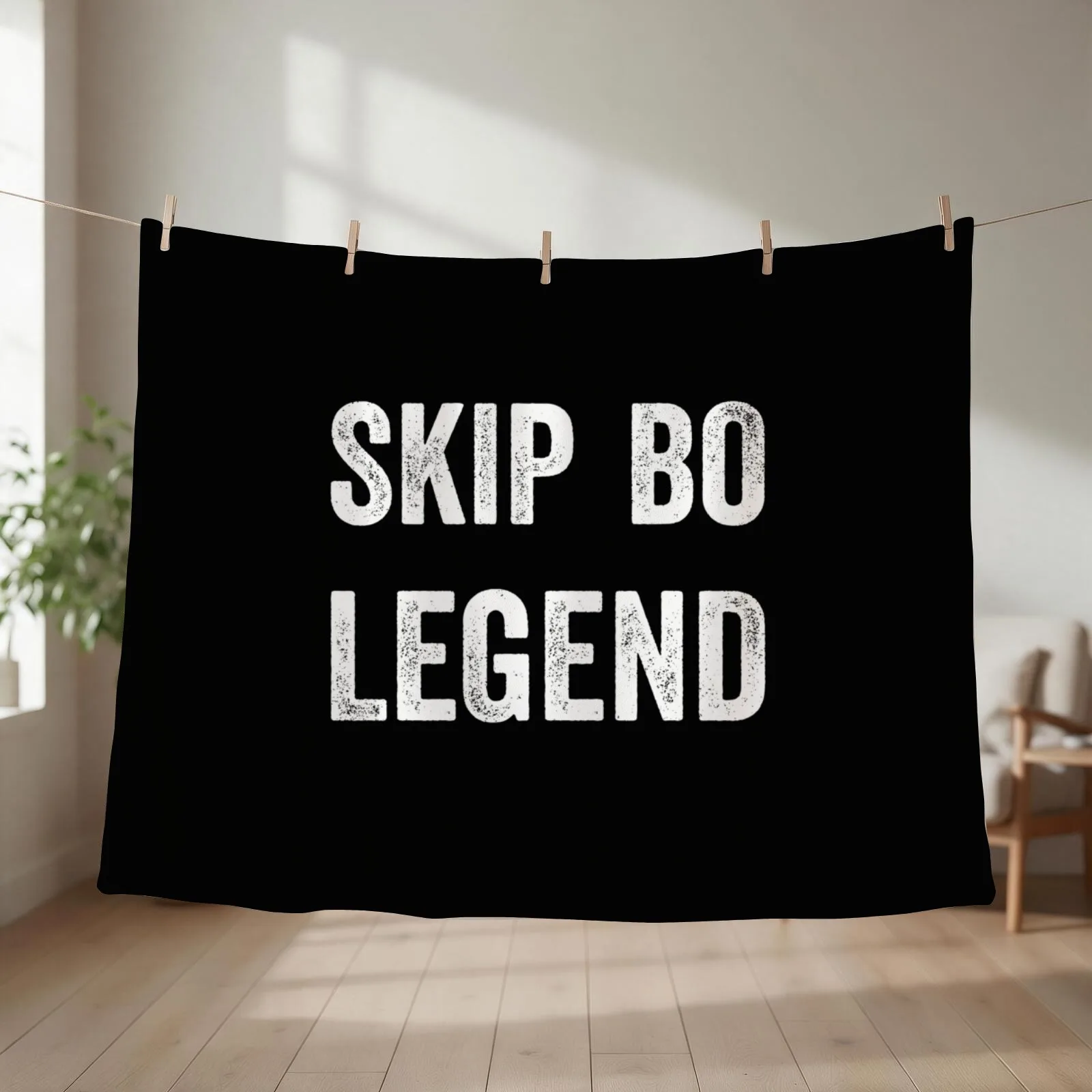 Skip Bo Legend Best Skip Bo Card Board Game Player Gift Throw Blanket couch cozy soft plush fuzzy picnic outdoor blanket