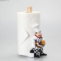 Creative Chef Statue Paper Towel Rack Long/short Dual-use Vertical Paper Towel Rack/kitchen Roll Paper Holder Household Goods