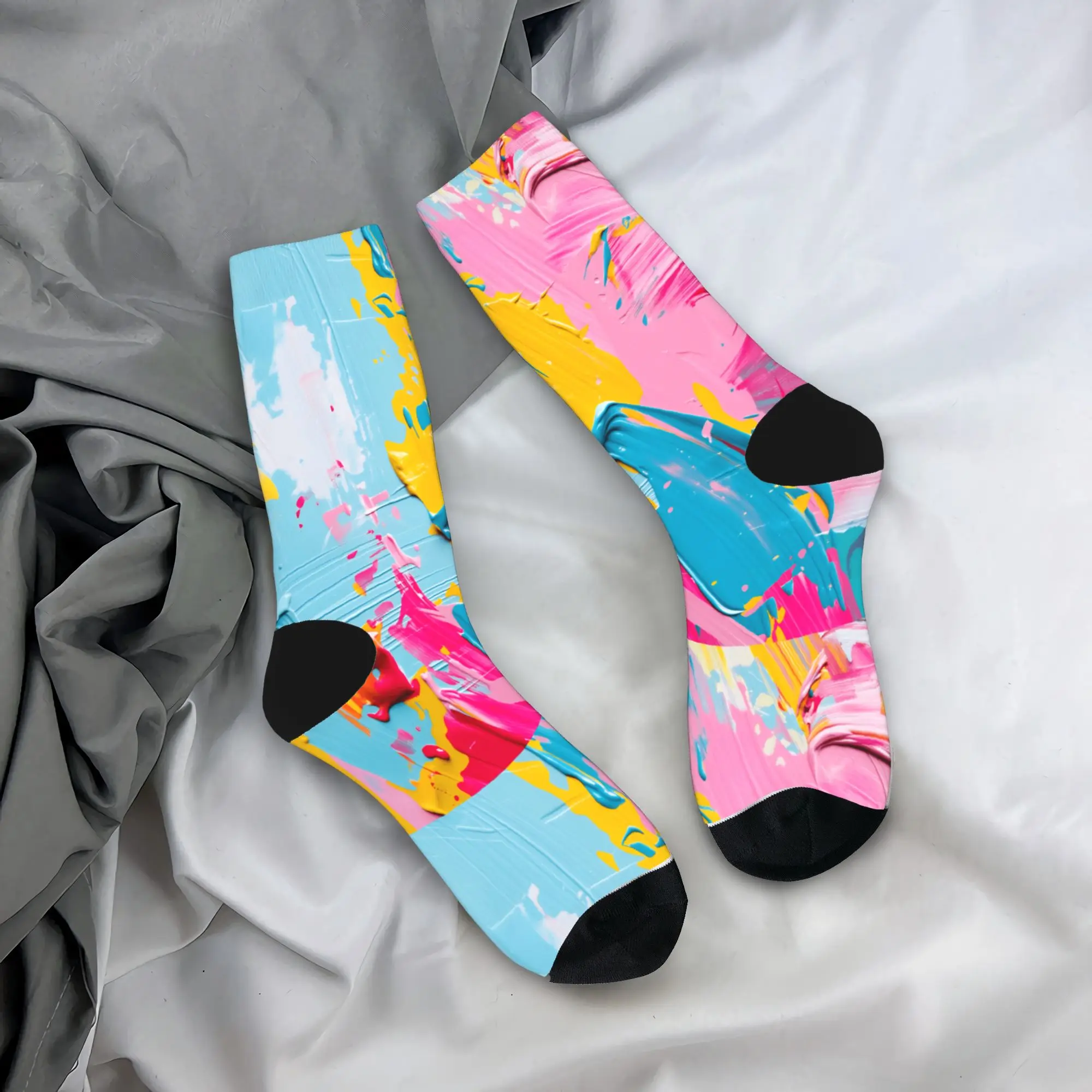 

Oil Painting Socks Funny Stockings Autumn Anti Slip Couple Socks Breathable Design Outdoor Sports Socks