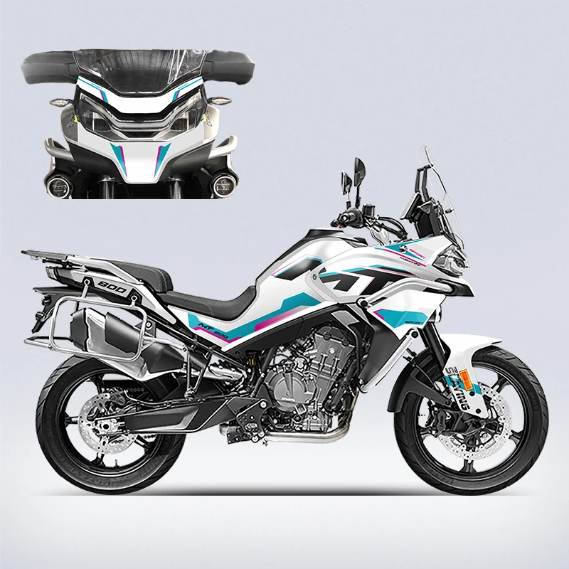 High-Quality Waterproof Vinyl Sticker Kits For CFMOTO 800MT Motorcycle - Custom Pattern Decals for Protection & Styling