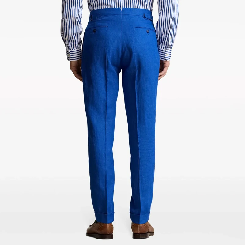 Classic blue men's pants with British style and gentlemanly style 2024 Spring and Autumn New Product Custom Pants for Men