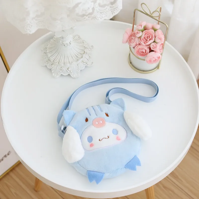 Borsa a tracolla in peluche Cinnamoroll borsa piccola Kawaii borsa portaoggetti carina in stile giapponese portamonete regali per ragazze