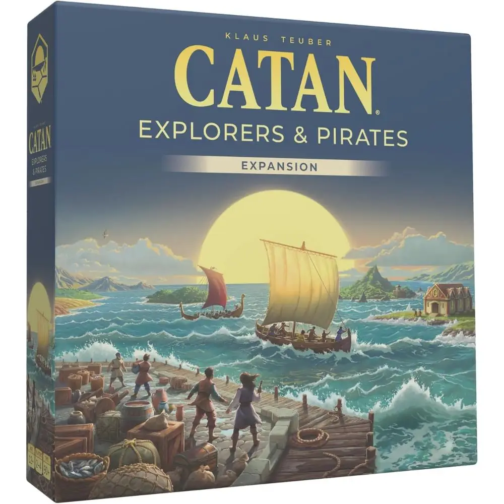 

Catan: Explorers & Pirates Expansion - Adventure Strategy Game for Ages 12+, 3-4 Players, 90 Min Playtime