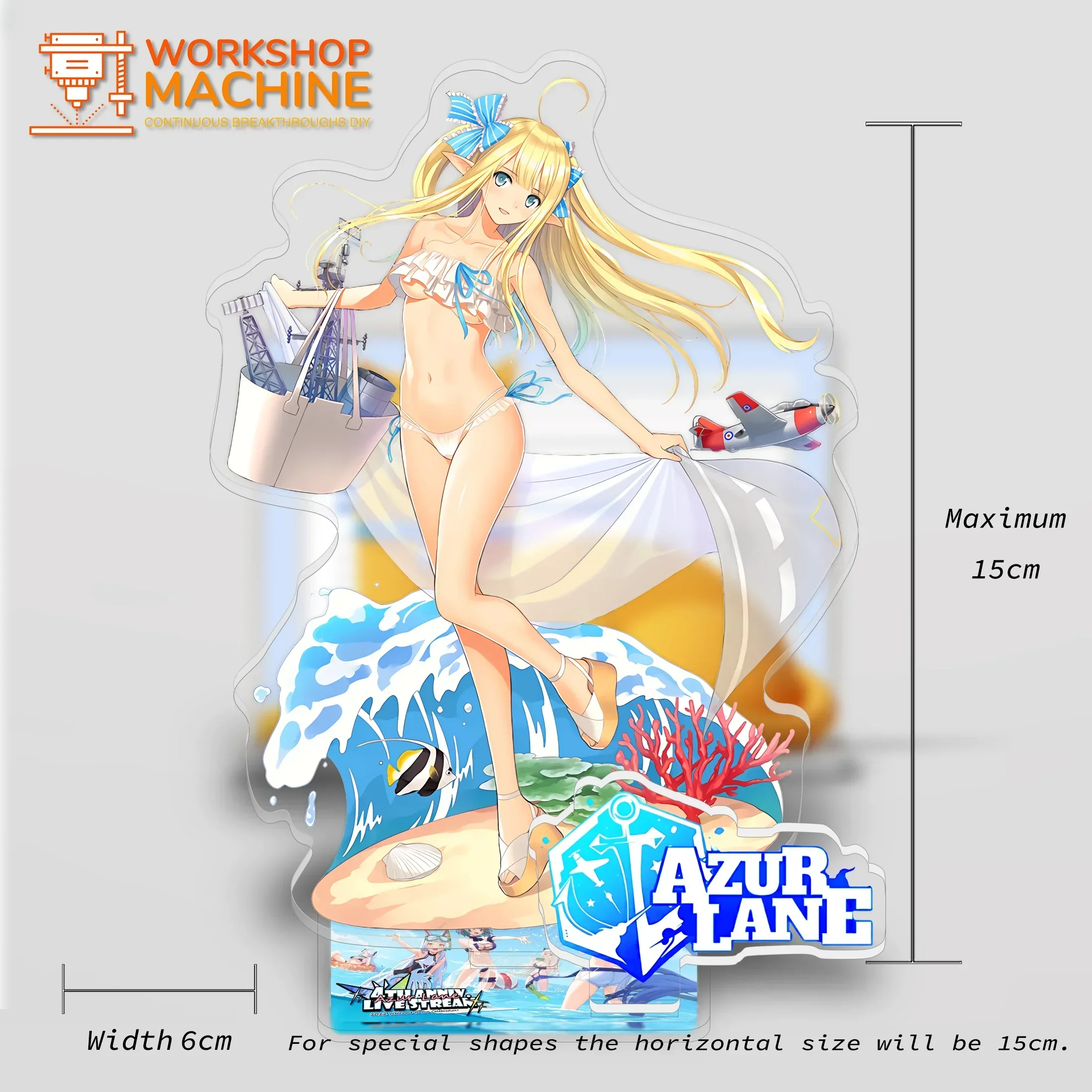 Azur Lane P4 Anime Characters Acrylic Display Stand Model Office Desktop Sign Gift Doll Collection Props Figure Window Extension