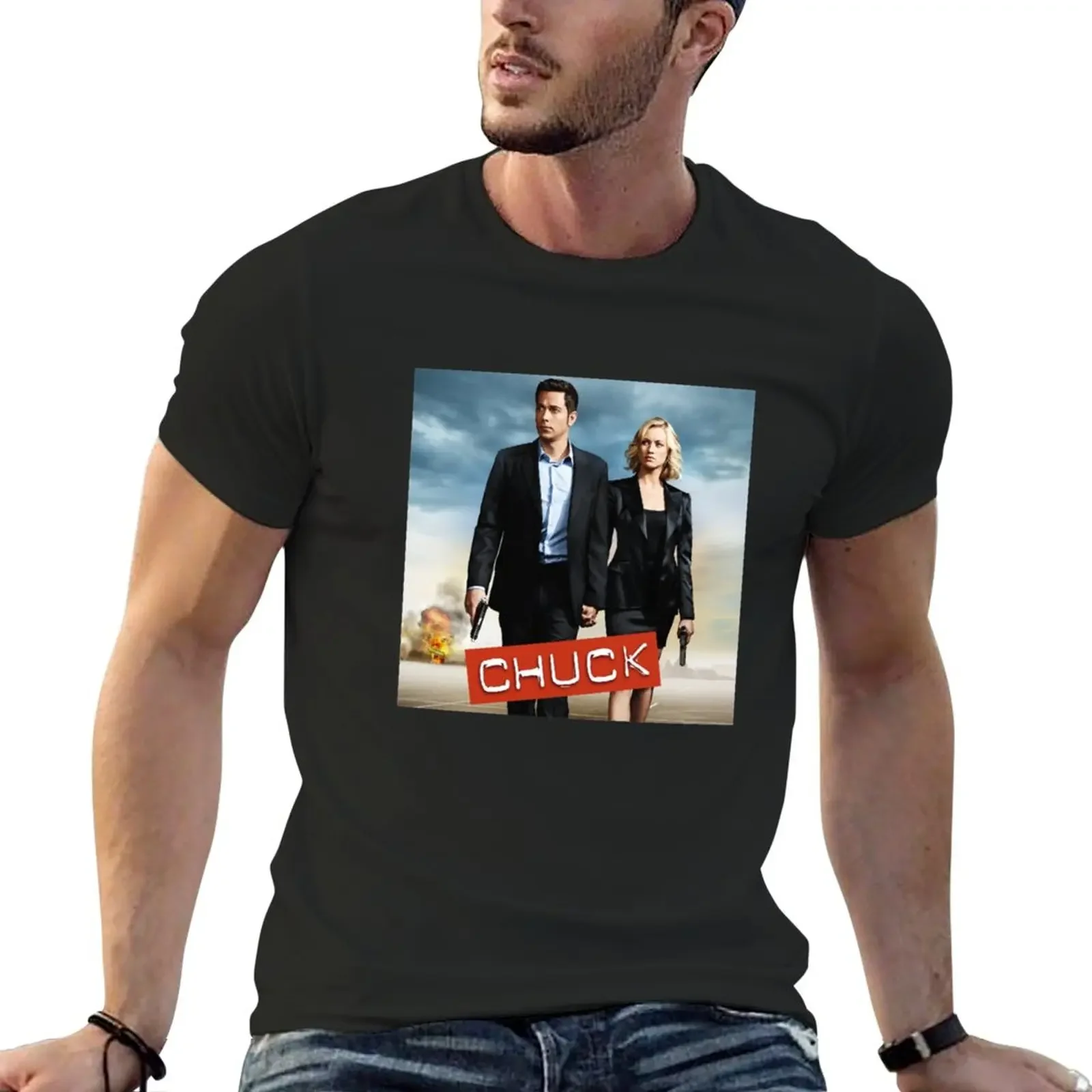 Chuck and Sarah T-Shirt vintage t shirt aesthetic clothes funny t shirt plain t shirts men