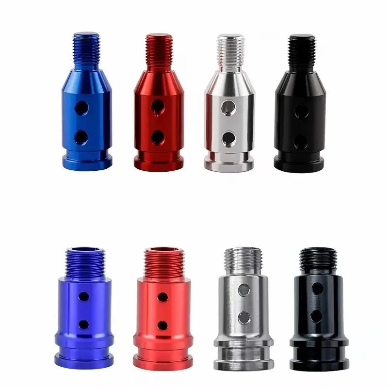 Universal Gear Shift Knob Adapter Thread Converter Aluminum Alloy Car Shifter Lever Handle Accessories Fit Most Manual Vehicles