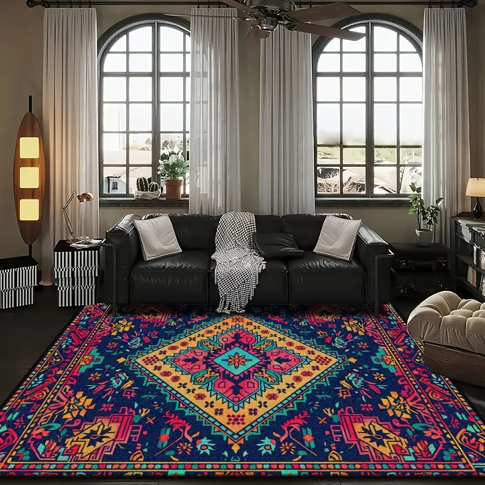 Imitation Cashmere+Washed Back Imitation Cashmere with Weight of 1200g per Square Meter + Thickness 8.6mm 1pc, Vintage Bohemian