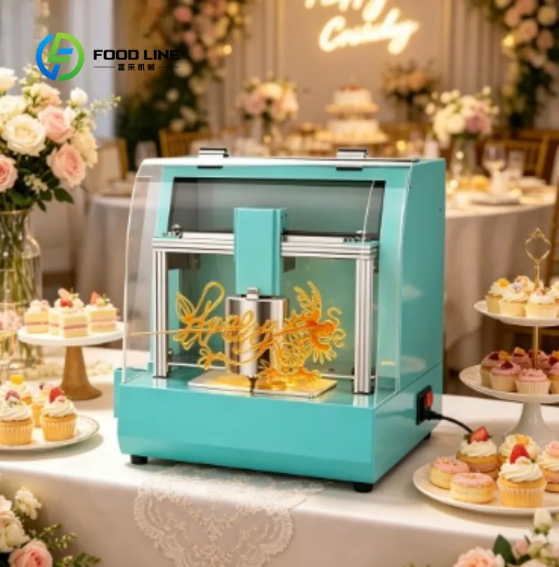 AI Sugar Painting Machine Automatic Candy Drawing Maker with Precision Nozzle, Creative Dessert Tool for Home Kitchen