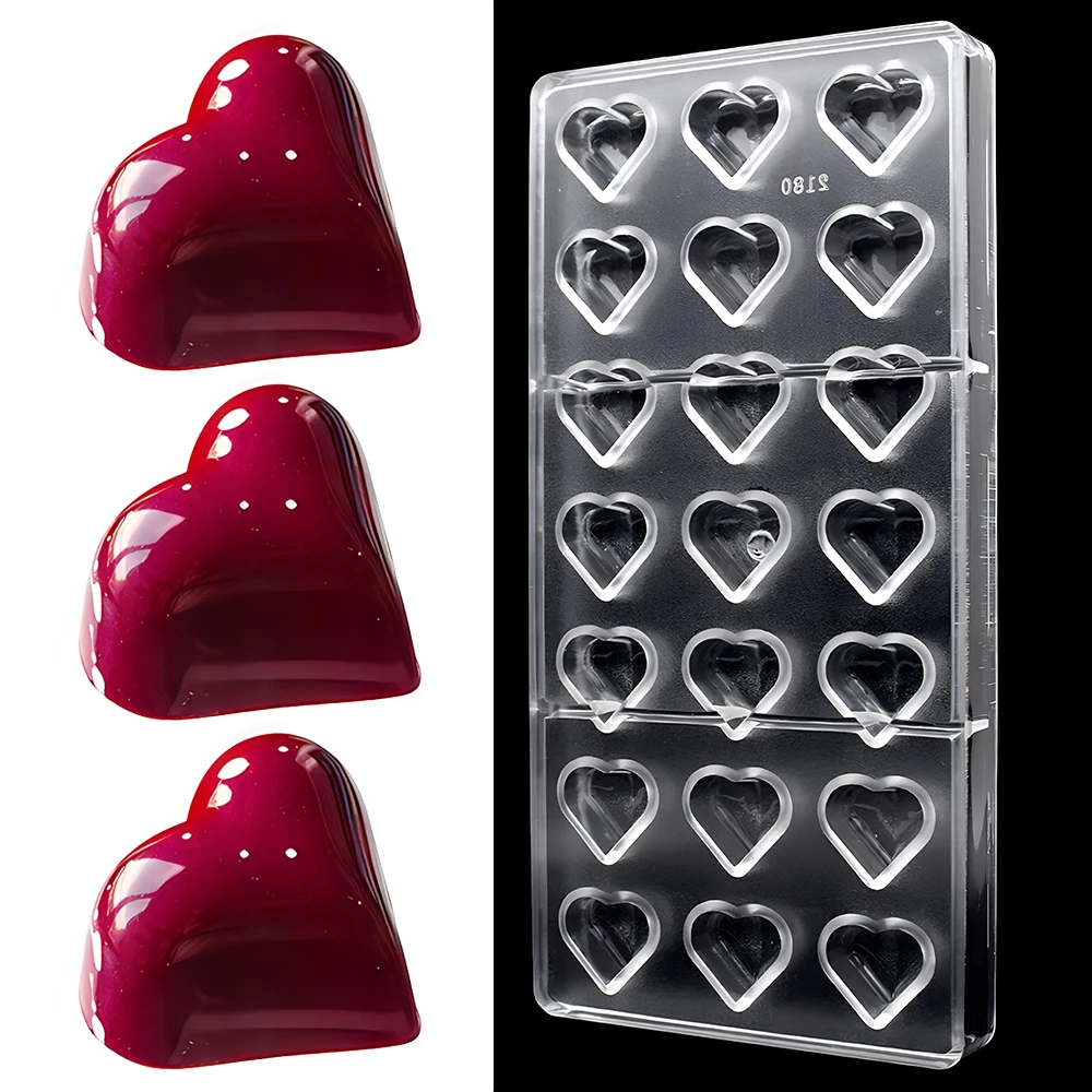 Chocolate Mold Polycarbonate 10 Styles for Candy Mold Valentine's Day Mould Confectionery Baking Pastry Tool Utensils