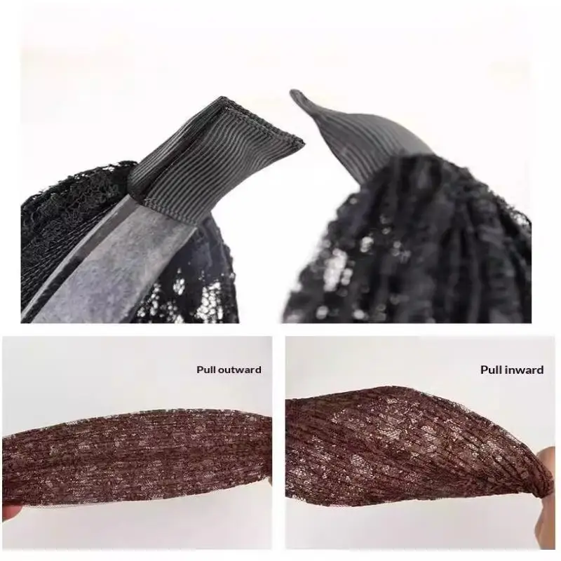 Rutschfestes Spitzen-Mesh-Haarband, hohles, elastisches, breites Haar-Accessoire für Frauen und Mädchen – Detail 10