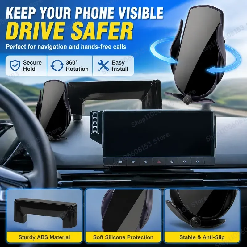 For MG 4 MG4 2022 2023 2024 EV Car Phone Mount for Navigation GPS Dashboard Holder Adjustable Auto Mobile Stand Wireless