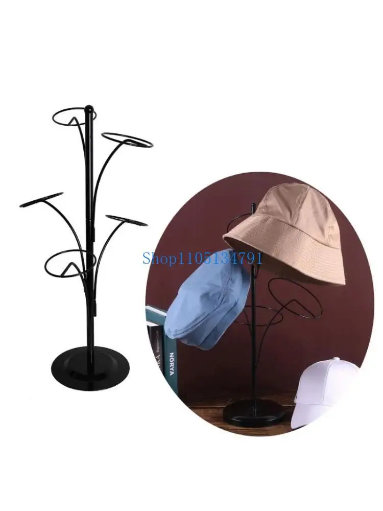 

Простая подставка для шляп, 98 км, с 5 круглыми крючками, современная металлическая стойка для бейсболок, отдельно стоящие для