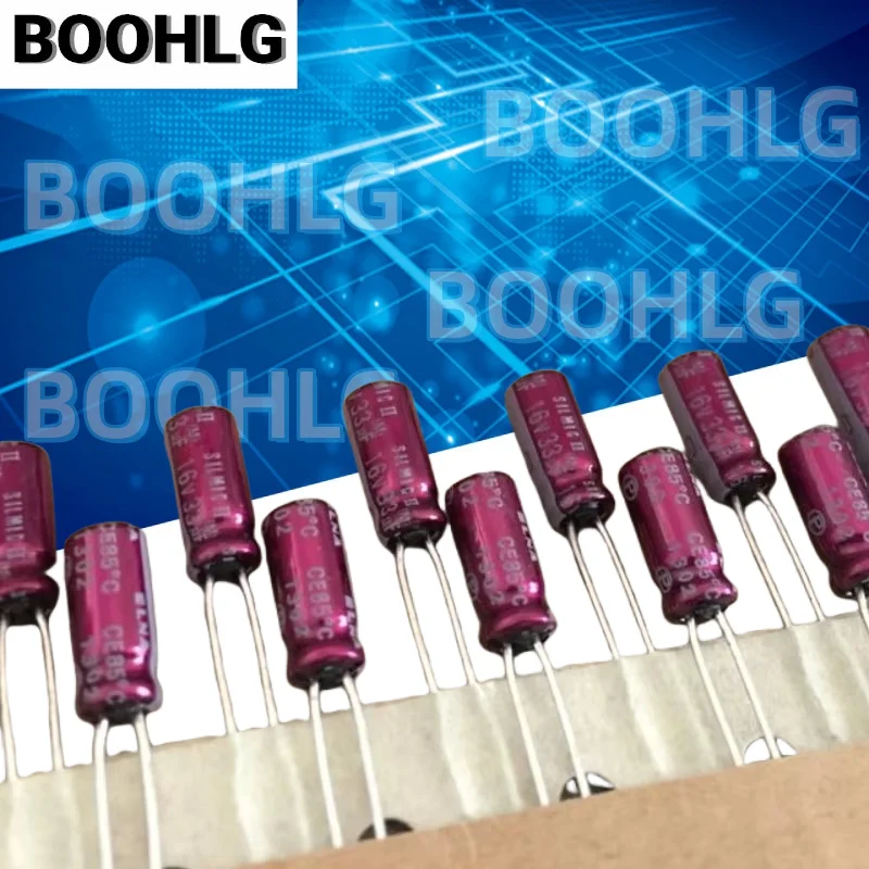 10PCS 33UF 16V capacitor 16V 33UF 5X11 SILMIC II copper pin RFS red robe