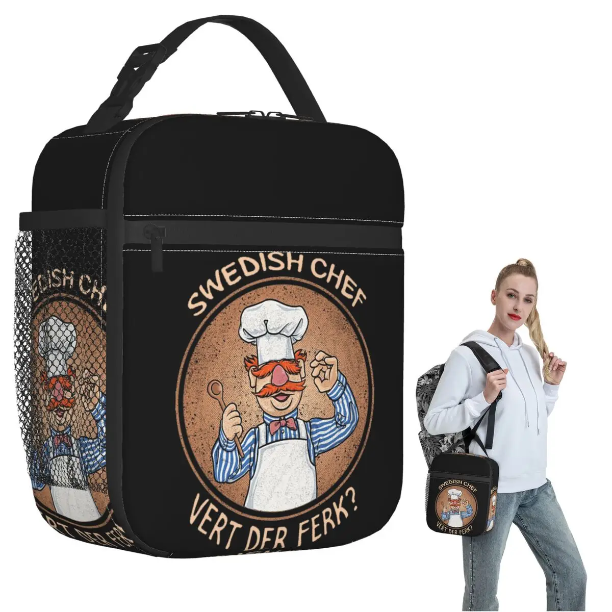 

Термосумка для обедов Swedish Chef для женщин и детей, герметичная, для еды, термосумка-тоут