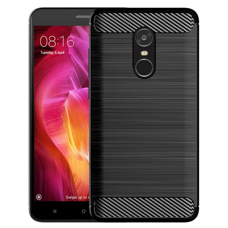 

Shockproof Silicone Case for Redmi Note 4X Note4 Full Protective Soft Cover for xiaomi redmi note 4 4x Luxury Carbon Fiber Case