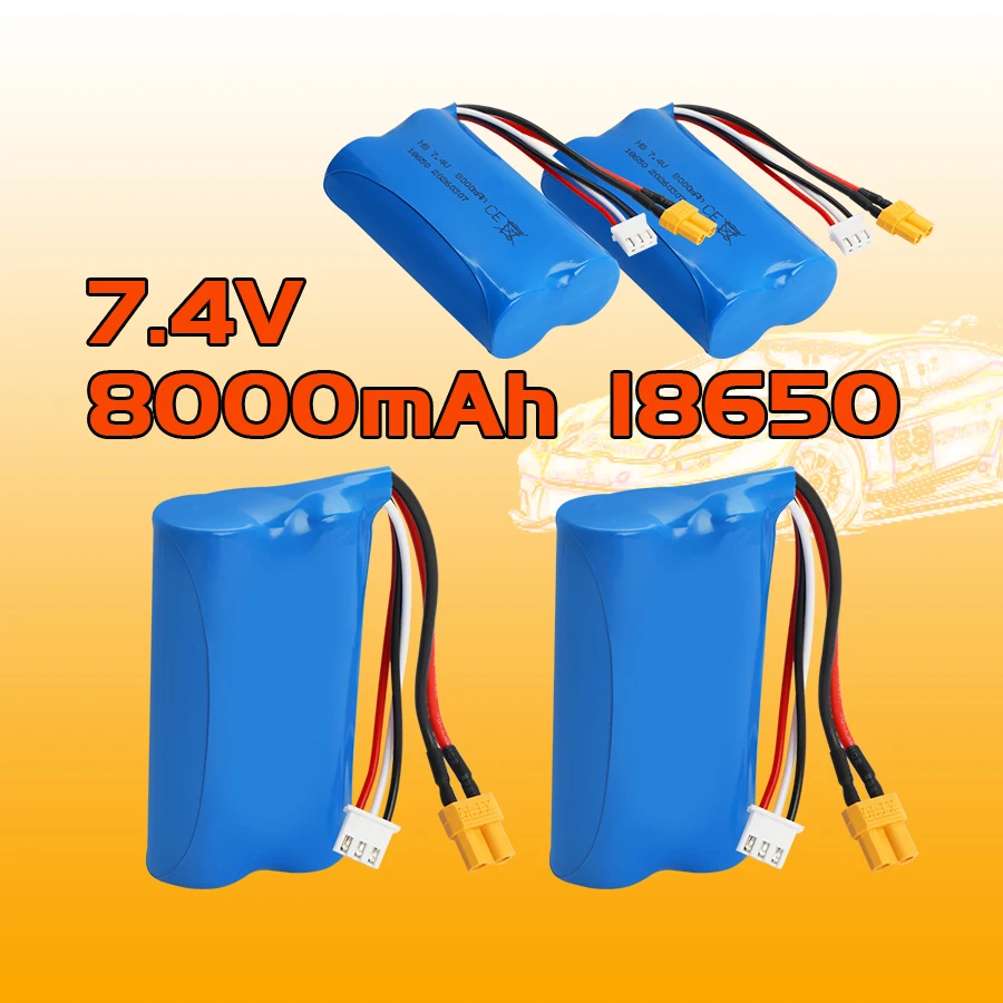 7.4V 8000mAh Lipo Battery For HUINA 580 1580 1583 RC toys Accessory 7.4V battery with XT30 plug  For 1580-005 Huina 550 583 582