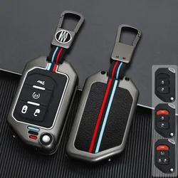 Zinc Alloy + Silicone Car Key Case Cover for Jeep Wrangler JL JLU Rubicon Gladiator JT Sahara JLU 2018 2019 2020 2021 2022 2023