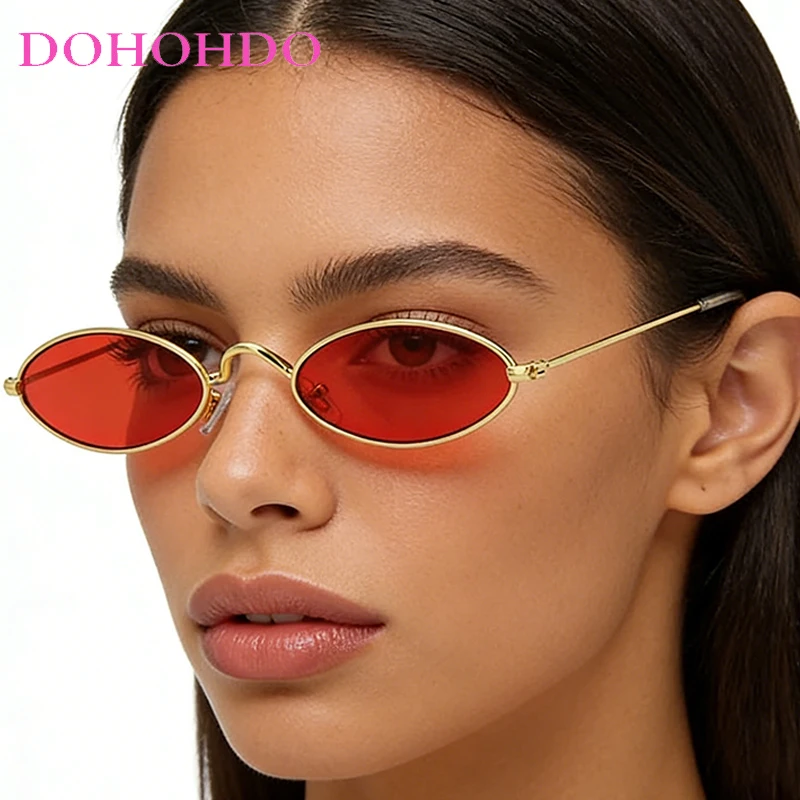 

Luxury Brand Designer Punk Small Oval Sunglasses Women Vintage Trendy Men Sun Glasses Travel Driving Shades Female UV400 Очк