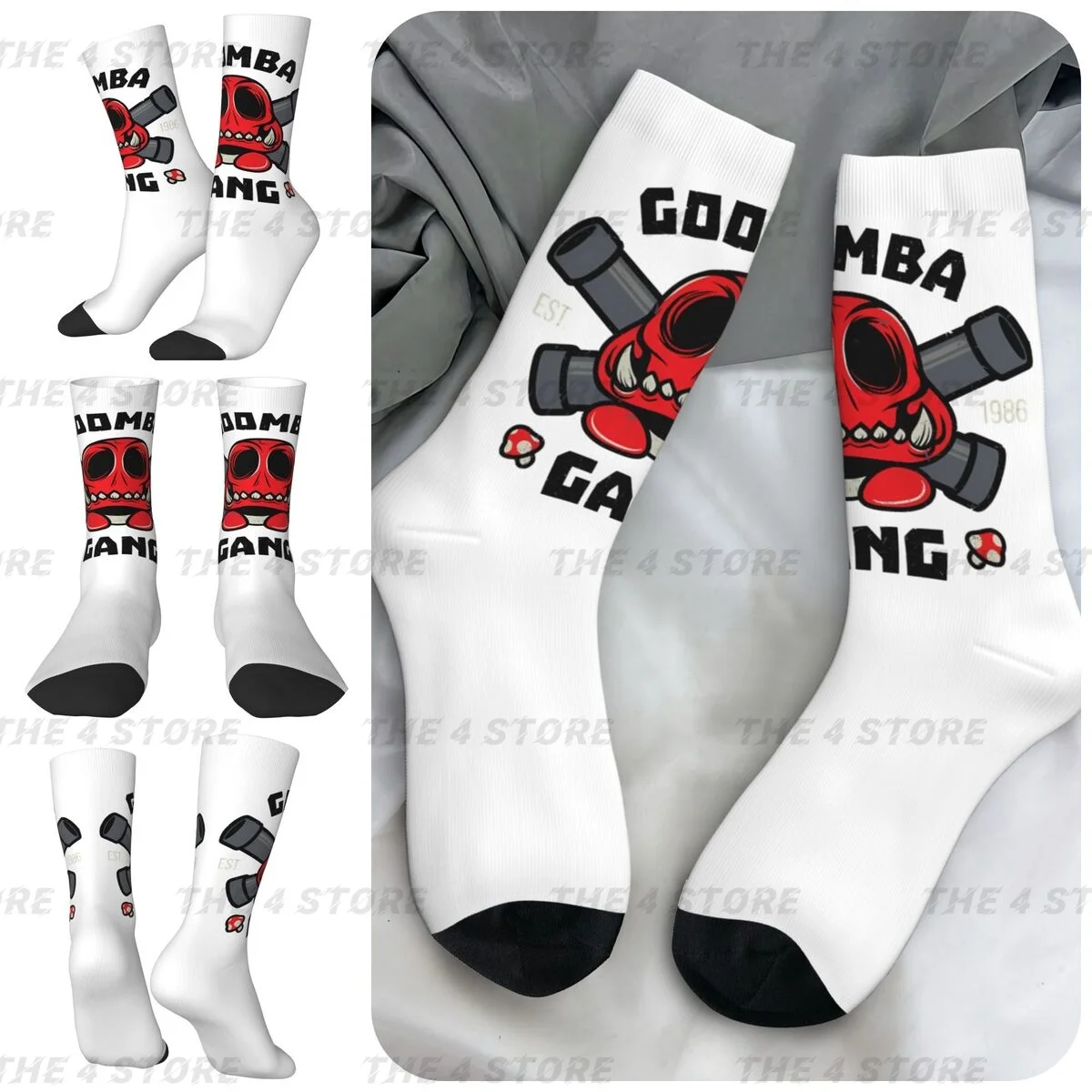 

Goomba High elasticity polyester fiber cosy Unisex Warm Happy 3D color printing Socks