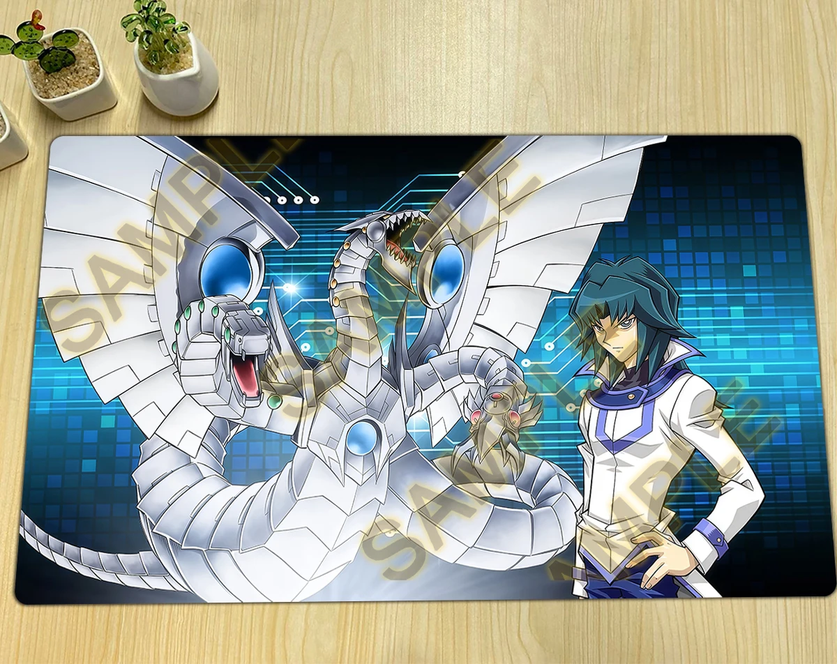 YuGiOh Cyber End Dragon Playmat Zane Truesdale TCG CCG Mat Board Game Duel Pad Trading Card Game Mat Anime Rubber Mousepad & Bag