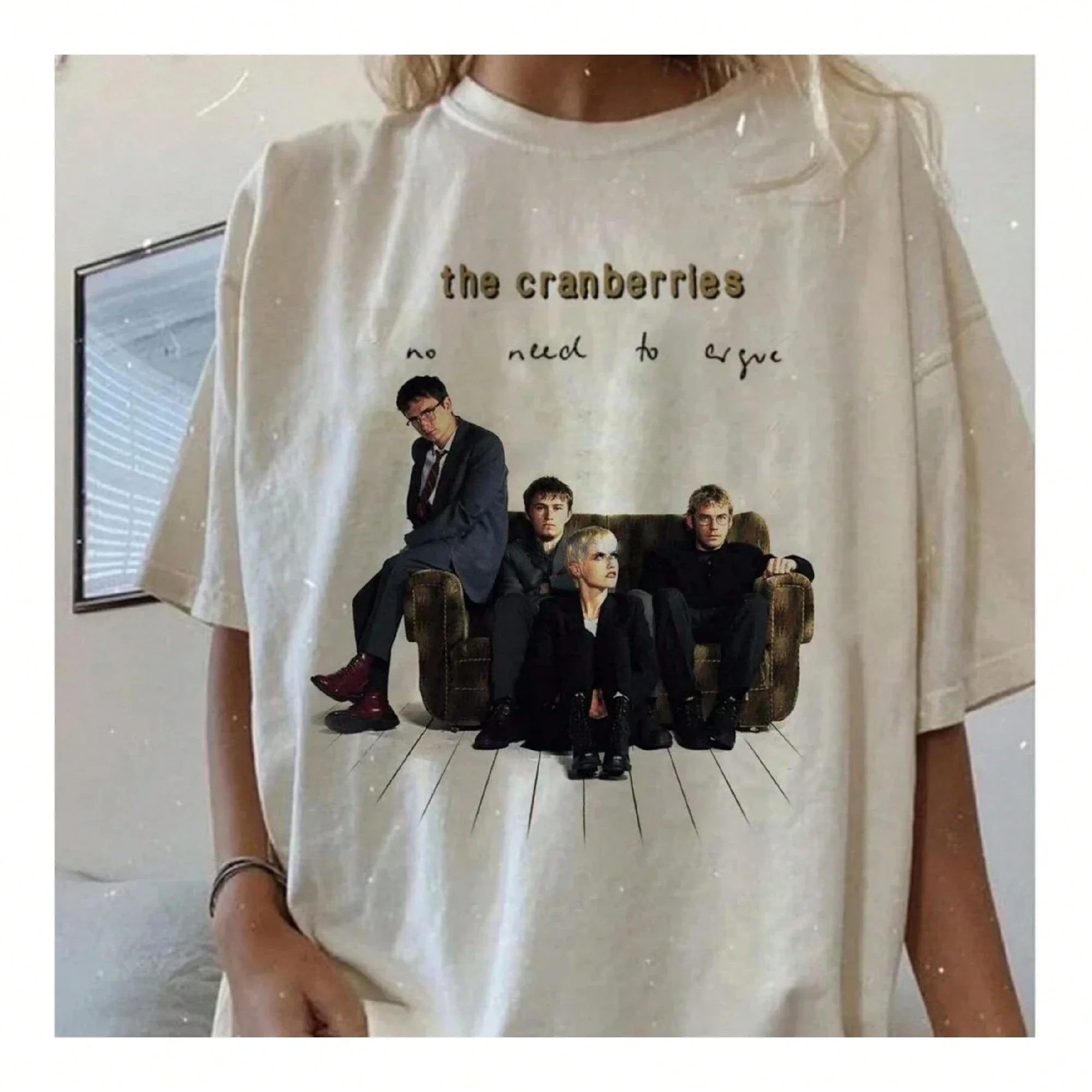 

New Rare The Cranberries Band Gift Family Unisex Short Sleeve Cotton T-shirt Summer Men Women Retro Y2K Harajuku Vintage Tee Top