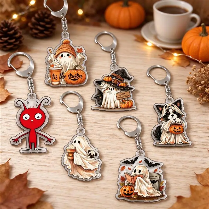 Collectible Accessory Bat Vampire Gothic Scratch Proof Wear Resistant High Definition Print  Acrylic Keychain 5cm