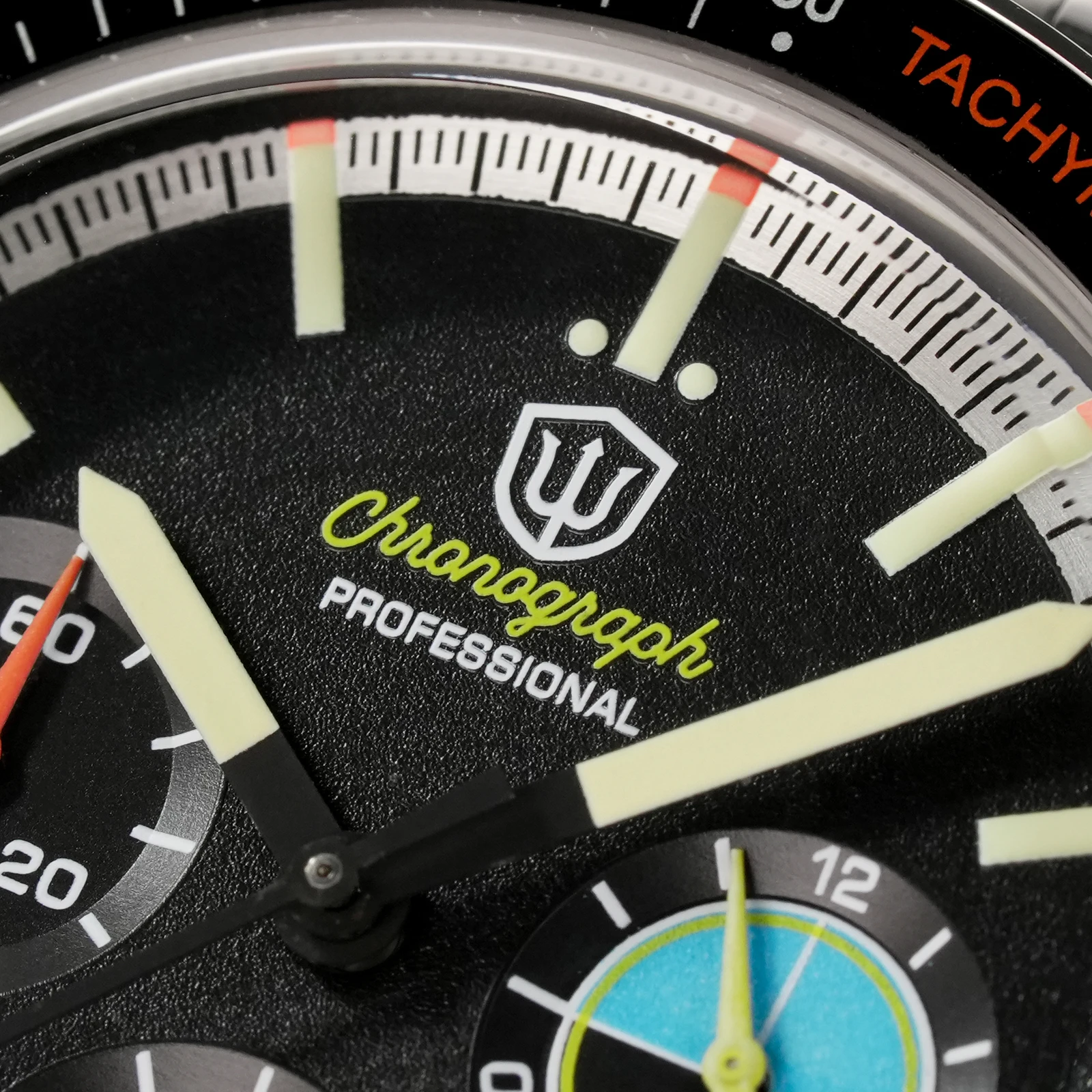 Watchdives WD1863 39mm VK63 Chronograph Watch OTF Clasp Sweep Quartz Movement Sapphire Luminous 100m Waterproof Watches view 3