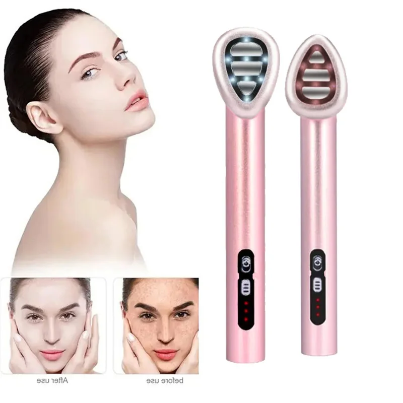 電気アイマッサージャー充電式マイクロカレント LED 光療法ポータブルフェイシャルリフティングアンチエイジングアイケア美容機器