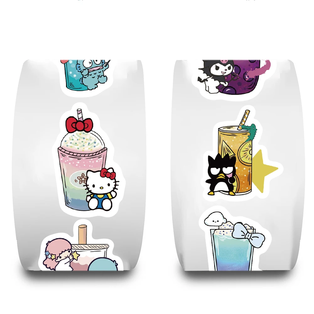 500 قطعة الكرتون لطيف سانريو متعة لفة ملصق Kawaii محمول الأمتعة سجل القصاصات الكرتون مقهى ظهره الجمالية ملصق لاصق لامع ورائع #2