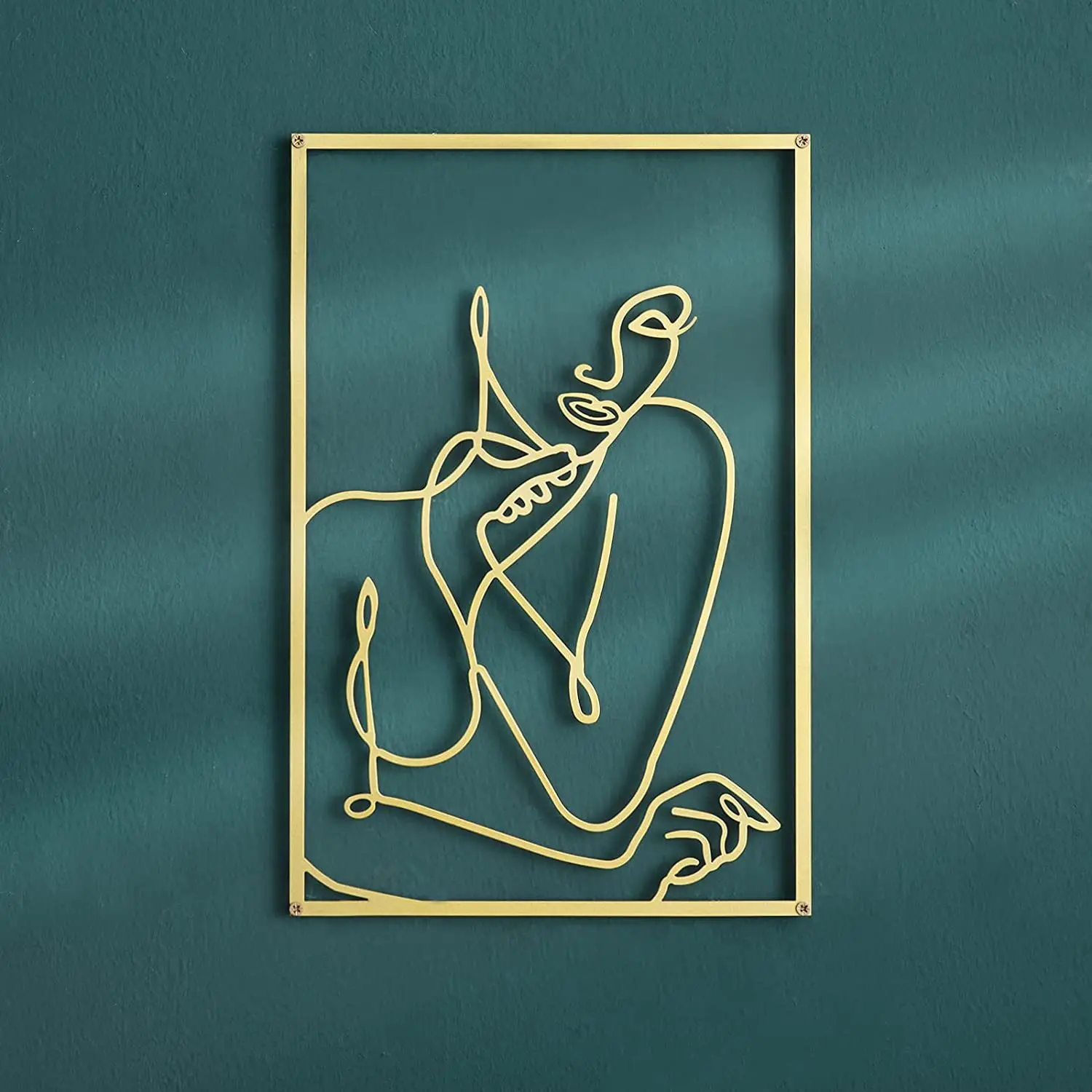 Decorative Women Silhouette Iron Wall Ornament