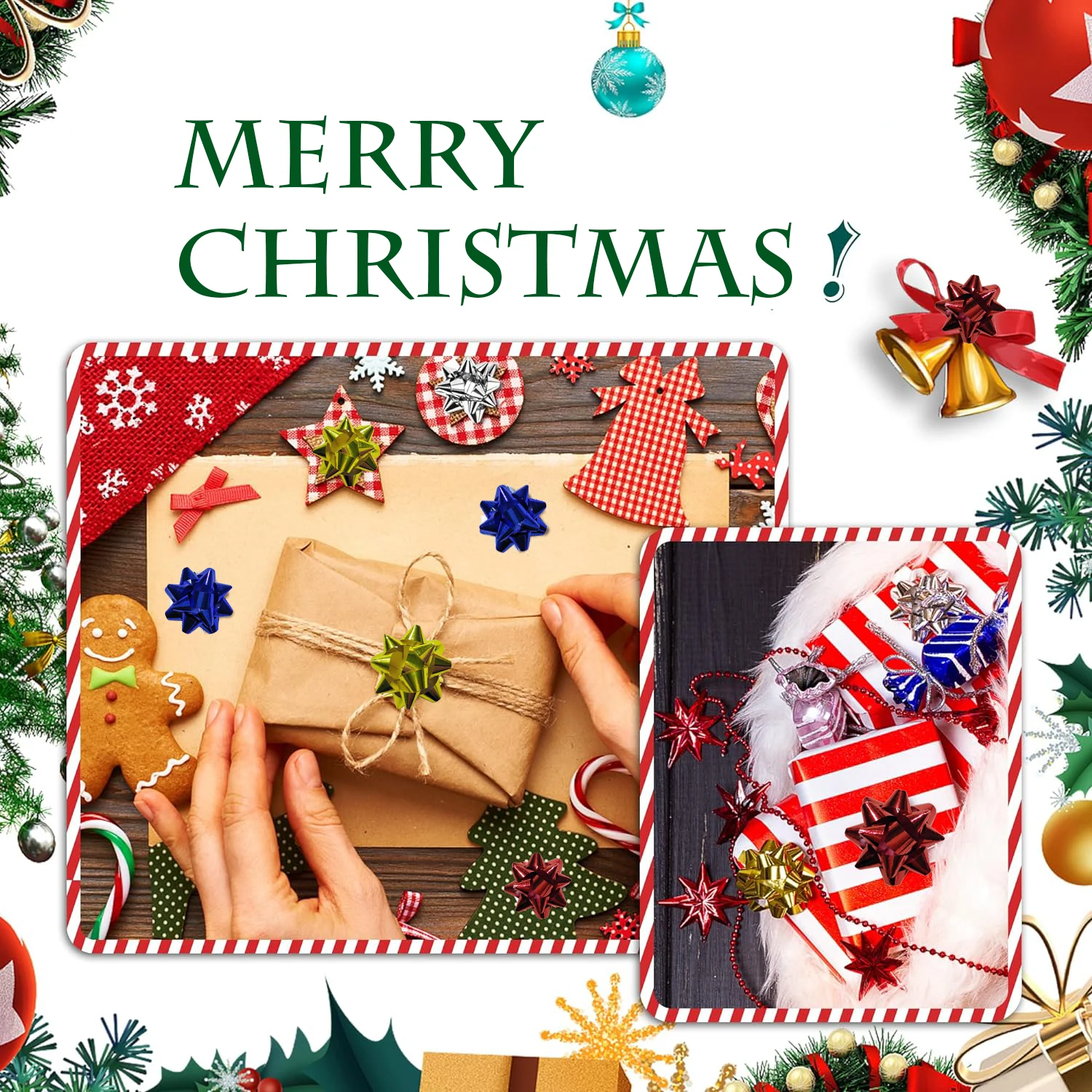 صندوق هدايا ذاتي اللصق بنجمة ثلاثية الأبعاد ، حفل مهرجان ، احتفال ، صندوق هدايا ، سهل الاستخدام ، ديكور 60 من من من 50