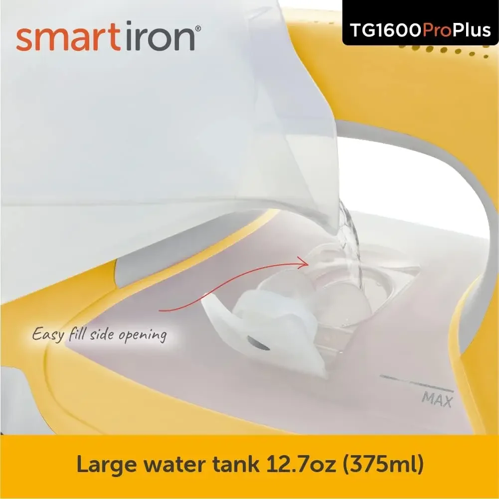 TG1600 Pro Plus 1800 Watt SmartIron with Auto Lift - for Clothes, Sewing, Quilting and Crafting Ironing | Diamond Ceramic-Flow S