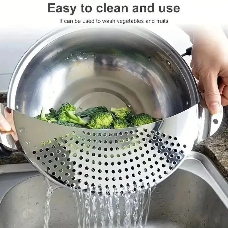 Stainless Steel Half Moon Oil Water Separator Drain Board Filter for Kitchen Deep Frying Cooking Home Restaurant Use