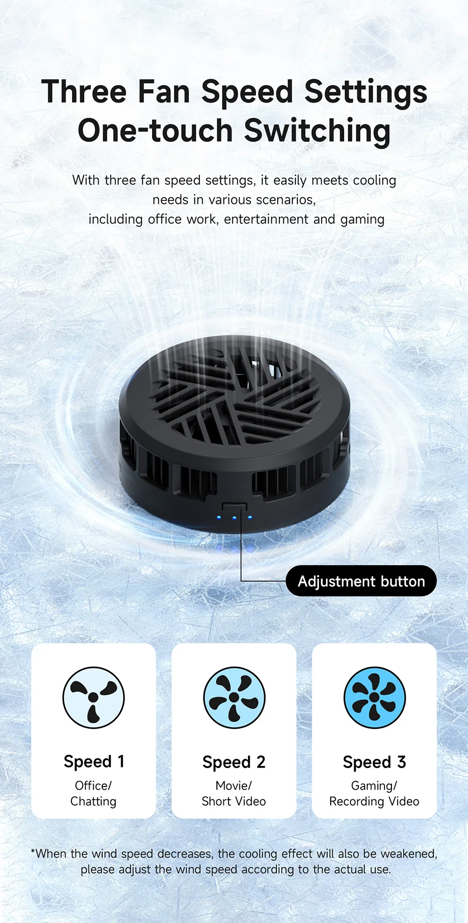 Hagibis Smartphone Cooling Fan Magnetic KH10