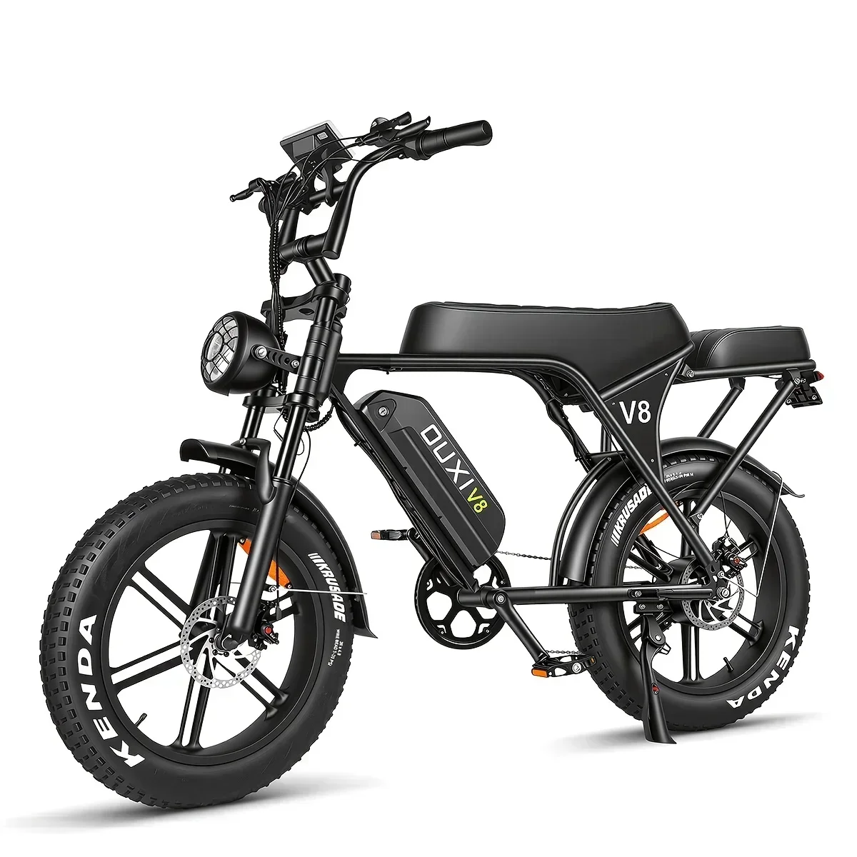 OUXI Electric Bike, V8 Electric Mountain Bike With 500W Motor 48V 15Ah Removable Larger Battery 19mph 20